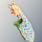 Brian Foggett (Contemporary) A papier mache sculpture of a giraffe head, length 120 cm.