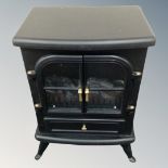 A Connect-It electric heater in the form of a stove