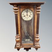 An early 20th century eight day wall clock.