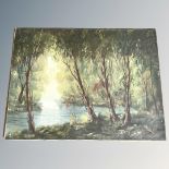 N Nicola : Forest glade, oil on canvas,