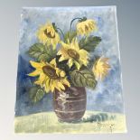 Rounekjar : Still life with sunflowers,