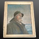 Danish School : Fisherman, oil on canvas