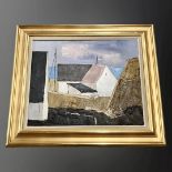 Leon Moller : Coastal cottages, oil on c