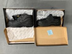 Two pairs of Grafters safety shoes, both