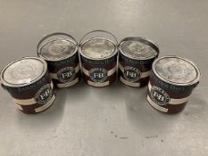 Five tins of Farrow & Ball Estate Emulsi