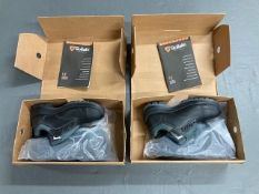 Two pairs of Goliath safety shoes, both
