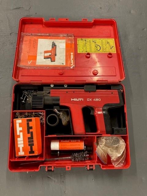 A Hilti DX 450 nail gun in box