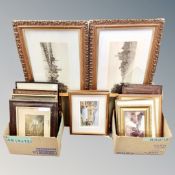 A quantity of antique and later pictures,