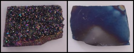 Titanium aura amethyst rainbow crystal. 1.5 inches x 1 inch.