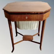 A 19th century mahogany fitted work table.