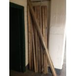 A quantity of Wickes redwood pine architrave.