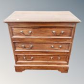 An eastern hardwood three drawer chest.