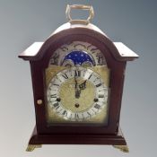An H Samuel Westminster chime bracket clock with moonphase dial