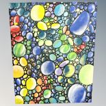 Brian Foggett (Contemporary) : Abstract pebbles, oil on canvas, 61cm by 76cm.