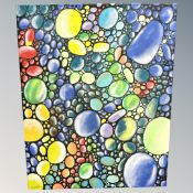 Brian Foggett (Contemporary) : Abstract pebbles, oil on canvas, 61cm by 76cm.