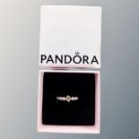 A boxed Pandora ring