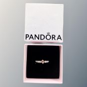 A boxed Pandora ring