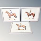 Three G. Keane horse racing prints, Arkle, Mill Reef and Brigadier Gerard.