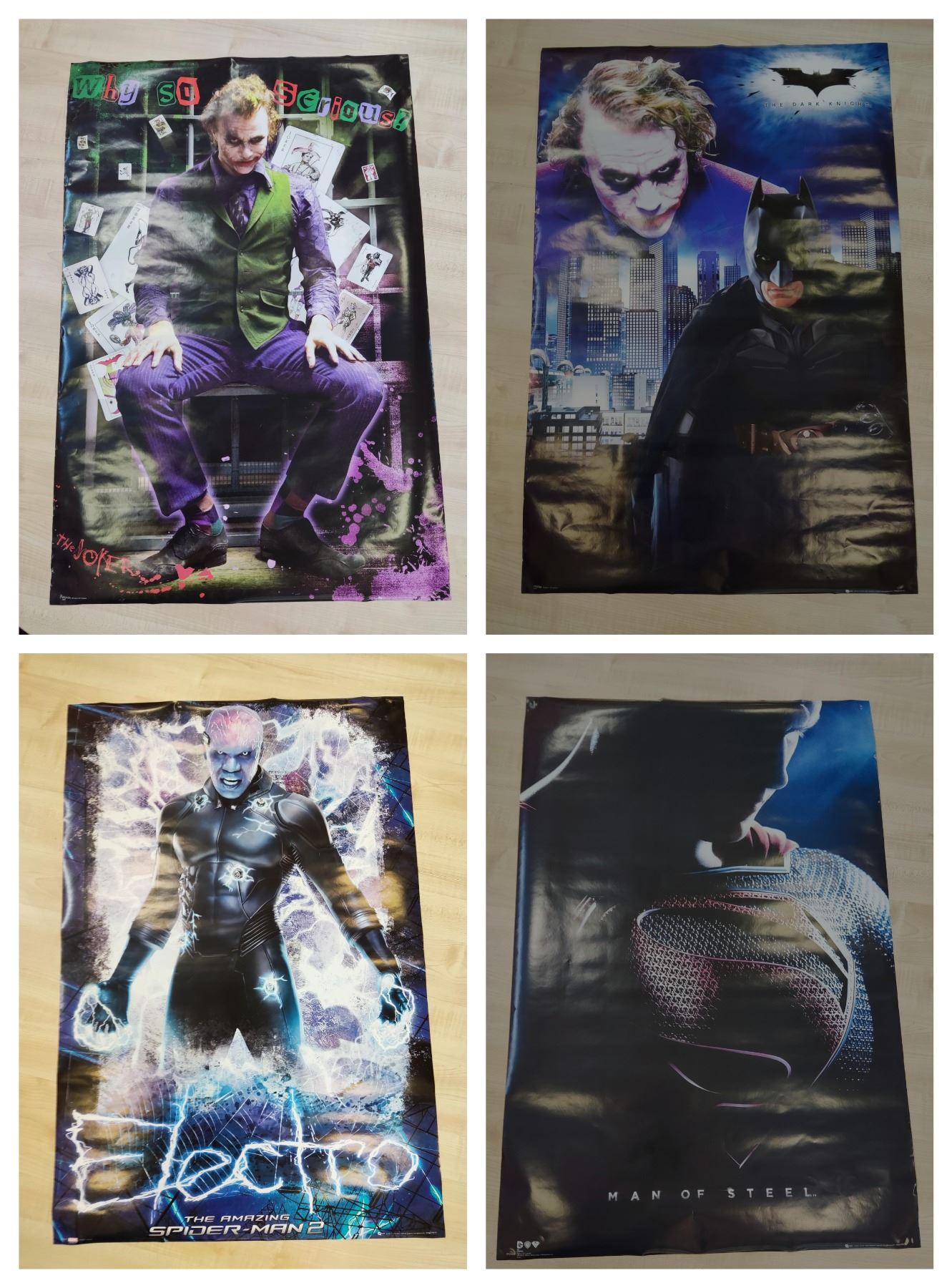 Collection of DC and Marvel posters.