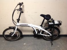 A Harrier Viking Eco Power assisted bike with manual and charger.