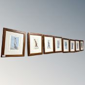 A set of eight reproduction Vanity Fair prints, limited editions depicting golfing characters,