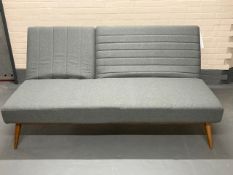 Calvers & Suvdal : A Snooze sofa bed, 2.5 seater, anthracite grey, width 190 cm, new and boxed.