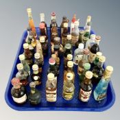 A tray of alcohol miniatures