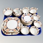 Thirty-three pieces of antique bone tea china