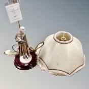 A Giuseppe Armani Florence figural table lamp with shade