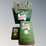 Three vintage Castrol motor oil and gear oil cans