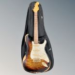 A Richwood electric guitar in carry bag.