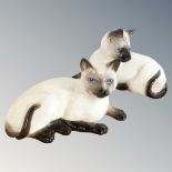Two Beswick Persian cats 1558 and 1559