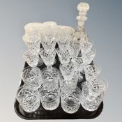 A tray of Stuart crystal glasses,