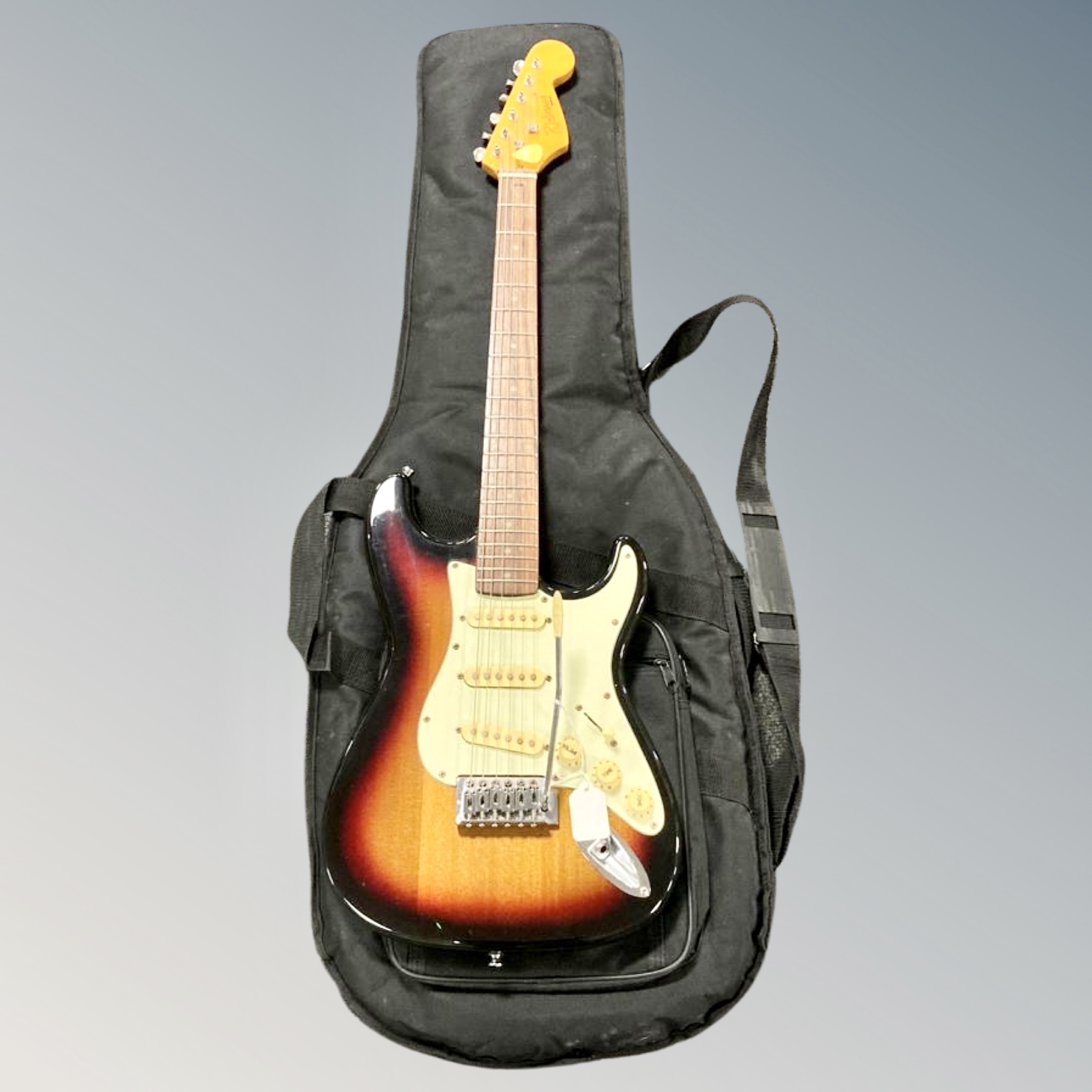 A Richwood electric guitar in carry bag.