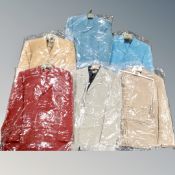 Four two-piece gentleman's suits and two further jackets