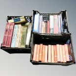 Three crates of hardbacked books, War, Dan Brown,