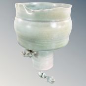 Colin Pearson (1923-2007) A stoneware pedestal bowl, height 18 cm.