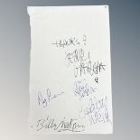 An autographed page - Grateful Dead,