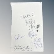 An autographed page - Grateful Dead,