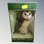 A White and Mckay Royal Doulton series of ceramics Scottish Owl short eared, 20cl,