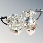 A four piece silver-plated tea service