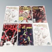 Six signed Marvel and DC comics to include Wolverine,