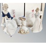 Three Nao figures - Meadow Song, Truly in Love and Spring Reflections (special edition), all boxed.