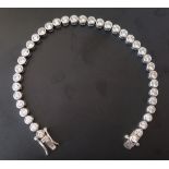 Silver diamante 7 inch bracelet.