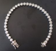 Silver diamante 7 inch bracelet.