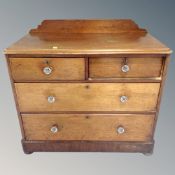 A Victorian mahogany four drawer chest