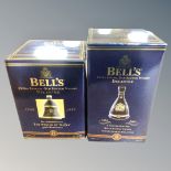 Two boxed Bells Whisky decanters - Prince of Wales 50th Birthday and the Golden Jubilee 2002