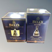 Two boxed Bells Whisky decanters - Prince of Wales 50th Birthday and the Golden Jubilee 2002