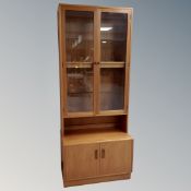 A G-plan teak glazed bookcase,