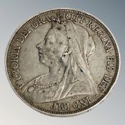 A Victorian 1897 silver crown